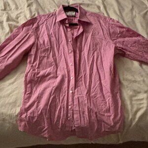 Pink Slim Fit Men's Button Down Polo print